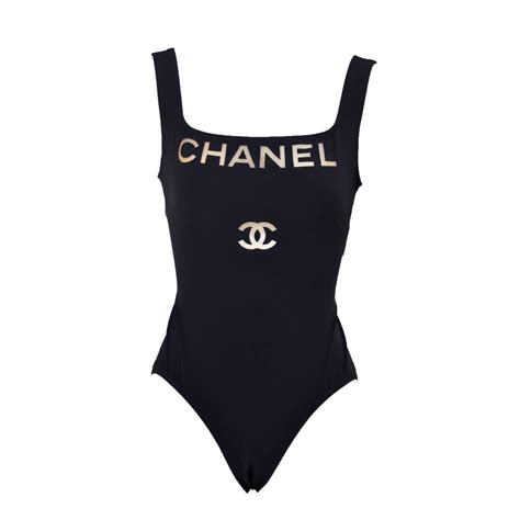 chanel black bathing suit